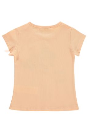 تی شرت نارنجی بچه گانه رگولار یقه گرد تکی کد 819572235