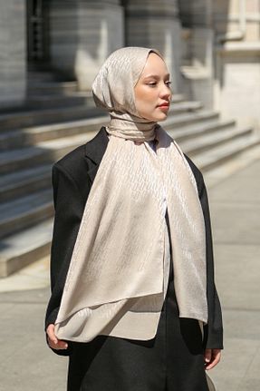 شال طوسی زنانه Hint İpek - کد 842270795