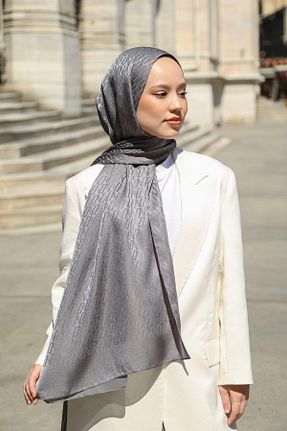 شال طوسی زنانه Hint İpek - کد 842257440