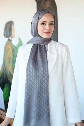 شال طوسی زنانه Hint İpek - کد 842260776