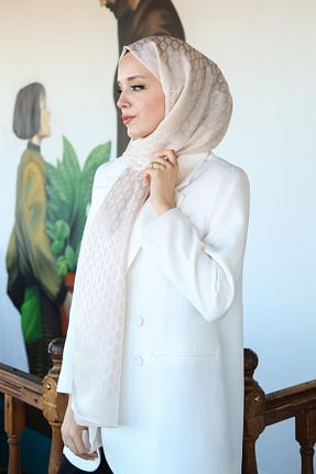 شال بژ زنانه Hint İpek - کد 842254164