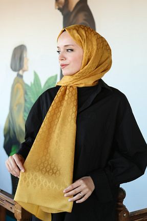 شال زرد زنانه Hint İpek - کد 842257432