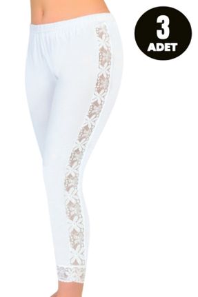 ساق شلواری سفید زنانه بافت اسلیم فیت فاق بلند کد 835924942