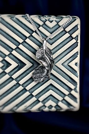 گردنبند نقره مشکی زنانه 925 عیار Ebrar Silver - کد 841515190