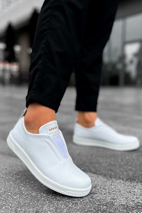 کفش اسنیکر سفید مردانه بدون بند BZ Moda - کد 842524804