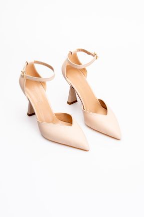 کفش پاشنه بلند کلاسیک بژ زنانه چرم مصنوعی پاشنه نازک پاشنه متوسط ( 5 - 9 cm ) کد 842529615
