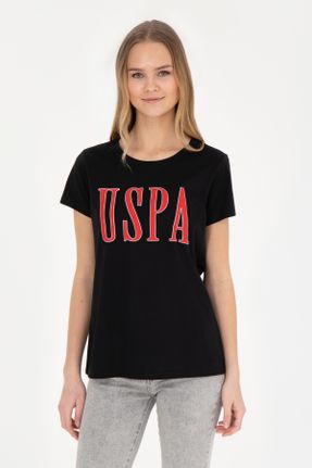 تی شرت مشکی زنانه رگولار یقه گرد کد 833036616