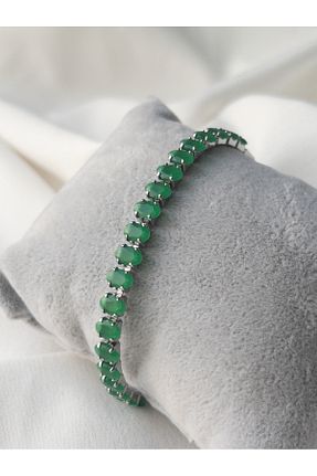 دستبند استیل (فولاد) سبز زنانه استیل (فولاد) Siya Silver - کد 842565928
