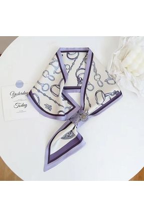 دستمال گردن بنفش زنانه پلی استر ElevaGlam - کد 842699909