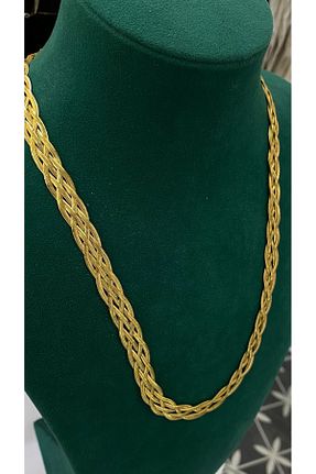 گردنبند استیل ( فولاد ) طلائی زنانه استیل (فولاد) ZENCİRR - کد 842743764