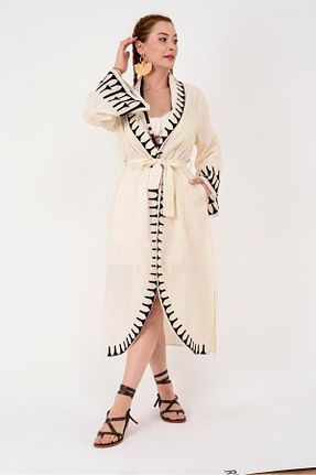 کیمونو و کافتان نباتی زنانه بافتنی Park Moda - کد 842778895
