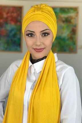 کلاه شنای حجاب زرد زنانه Genel Markalar - کد 127900275