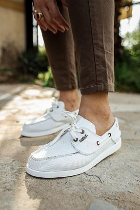 کفش کژوال سفید مردانه پاشنه کوتاه (1 - 4 سانتی متر) Mida Shoes - کد 123516607