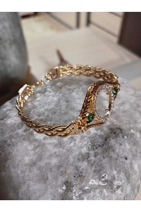 دستبند جواهر طلائی زنانه زیرکن GEZERGOLD TAKI - کد 123625619