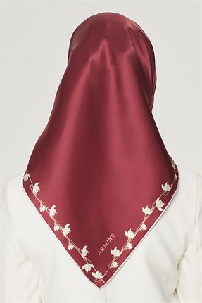 روسری زرشکی 90 x 90 Armine - کد 290671573