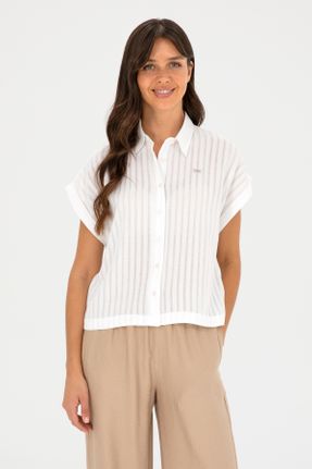 پیراهن سفید زنانه پارچه نساجی کد 832952670