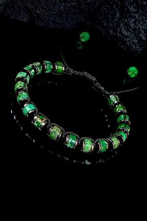 دستبند جواهر سبز زنانه سنگ طبیعی کد 475227782