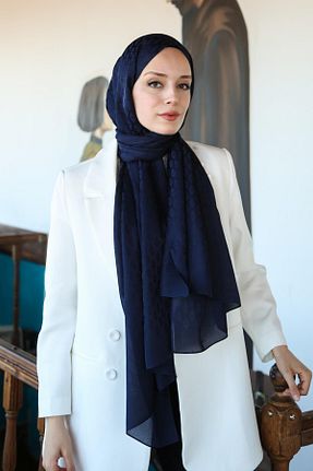 شال سرمه ای زنانه Hint İpek - کد 842252970
