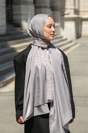 شال طوسی زنانه Hint İpek - کد 842256737