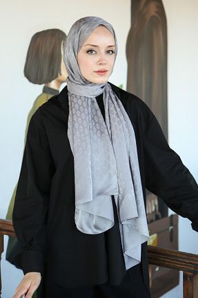 شال طوسی زنانه Hint İpek - کد 842256935