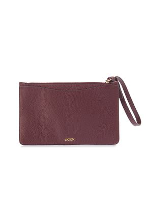 کیف پورتفوی و کلاچ زرشکی زنانه چرم خالص BAGBOX - کد 842485863