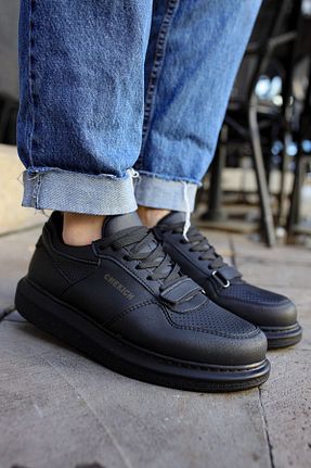 کفش اسنیکر مشکی مردانه بند دار BZ Moda - کد 842502160