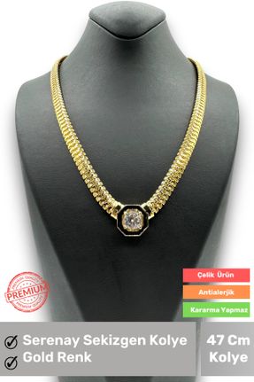گردنبند جواهر طلائی زنانه برنز کد 836949206
