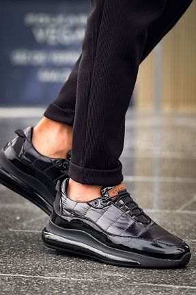 کفش اسنیکر مشکی مردانه بند دار BZ Moda - کد 842531775