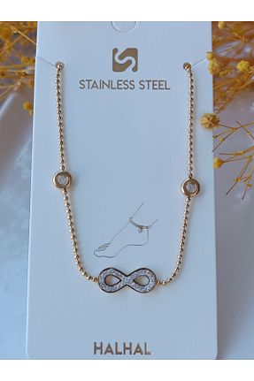 خلخال جواهر طلائی زنانه استیل (فولاد) Blotch - کد 842551122