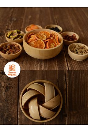 کاسه و بشقاب دکوراتیو قهوه ای چوب Vivas Craft - کد 836340617