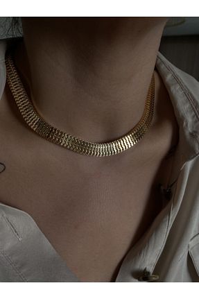 گردنبند جواهر طلائی زنانه روکش طلا vi store vi jewelry - کد 174148485