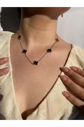 گردنبند استیل ( فولاد ) طلائی زنانه استیل ضد زنگ Zumka Jewellery - کد 839932847