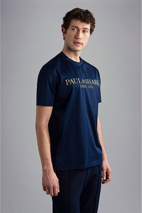تیشرت سرمه ای مردانه اورسایز Paul&Shark - کد 827615028