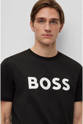 تیشرت مشکی مردانه رگولار BOSS - کد 742555356