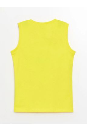 تی شرت زرد بچه گانه رگولار یقه گرد کد 825583090