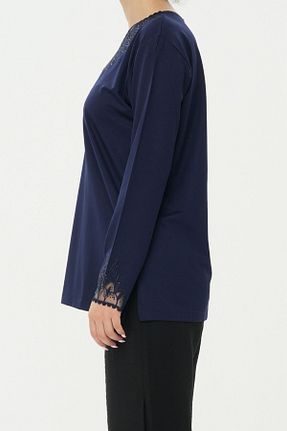 بلوز آبی زنانه ساده BURSPA - کد 322186452