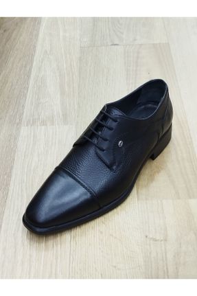 کفش کلاسیک مشکی مردانه چرم طبیعی پاشنه کوتاه ( 4 - 1 cm ) پاشنه پر کد 834292475