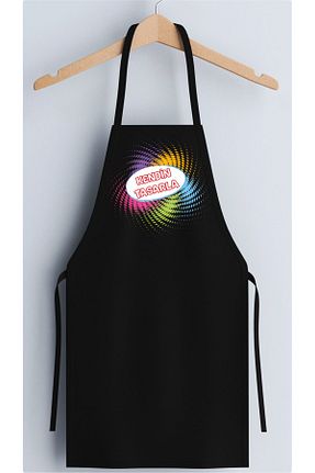 دستکش و پیشبندآشپزخانه مشکی پنبه ویسکون SPACE DRESS - کد 786992199