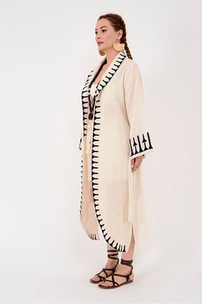 کیمونو و کافتان نباتی زنانه بافتنی Park Moda - کد 842778895