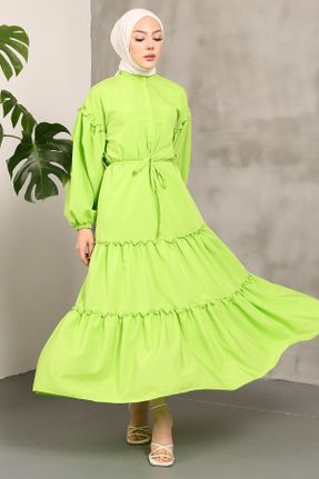 لباس سبز زنانه رگولار بافتنی پنبه - پلی استر کد 799846480