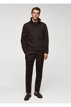 کت قهوه ای مردانه رگولار MANGO Man - کد 787875809