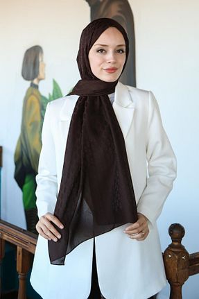 شال قهوه ای زنانه Hint İpek - کد 842261238