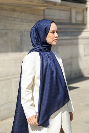 شال سرمه ای زنانه Hint İpek - کد 842261615