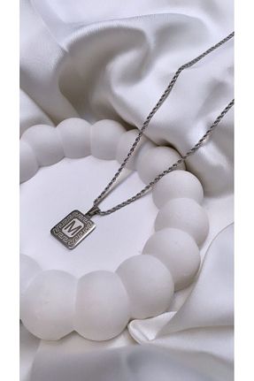 گردنبند استیل ( فولاد ) سفید زنانه استیل ضد زنگ Accessories - کد 798465253