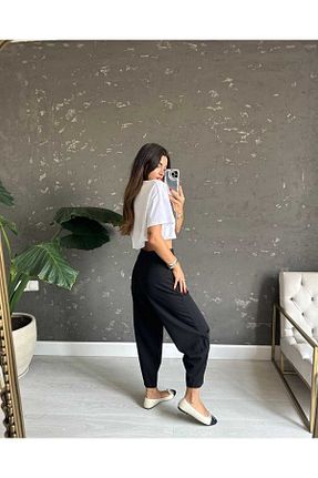 شلوار مشکی زنانه پنبه - الاستین MLS Butik - کد 772903989