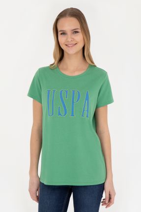تی شرت سبز زنانه رگولار یقه گرد کد 833023640