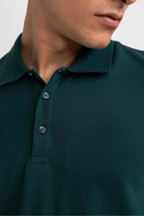 تی شرت سبز مردانه اسلیم فیت یقه پولو پنبه (نخی) تکی بیسیک کد 823547603