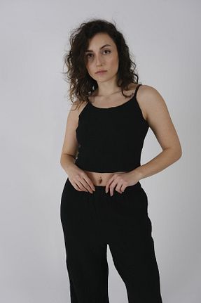 بلوز مشکی زنانه ساده Viaanka - کد 732783107