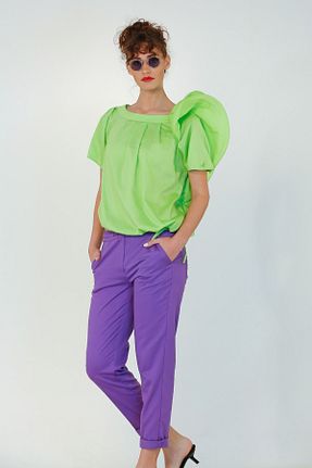 بلوز سبز زنانه ساده BİZE - کد 838206353
