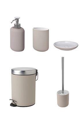 ست حمام بژ استیل (فولاد) IKEA - کد 826237905